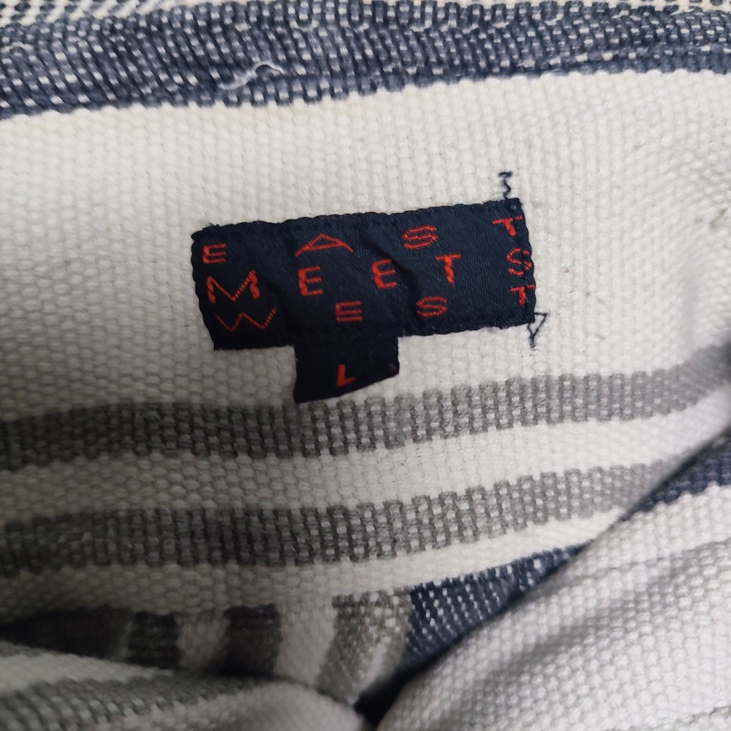 Vintage 80s East Meets West Striped Flannel Shirt L