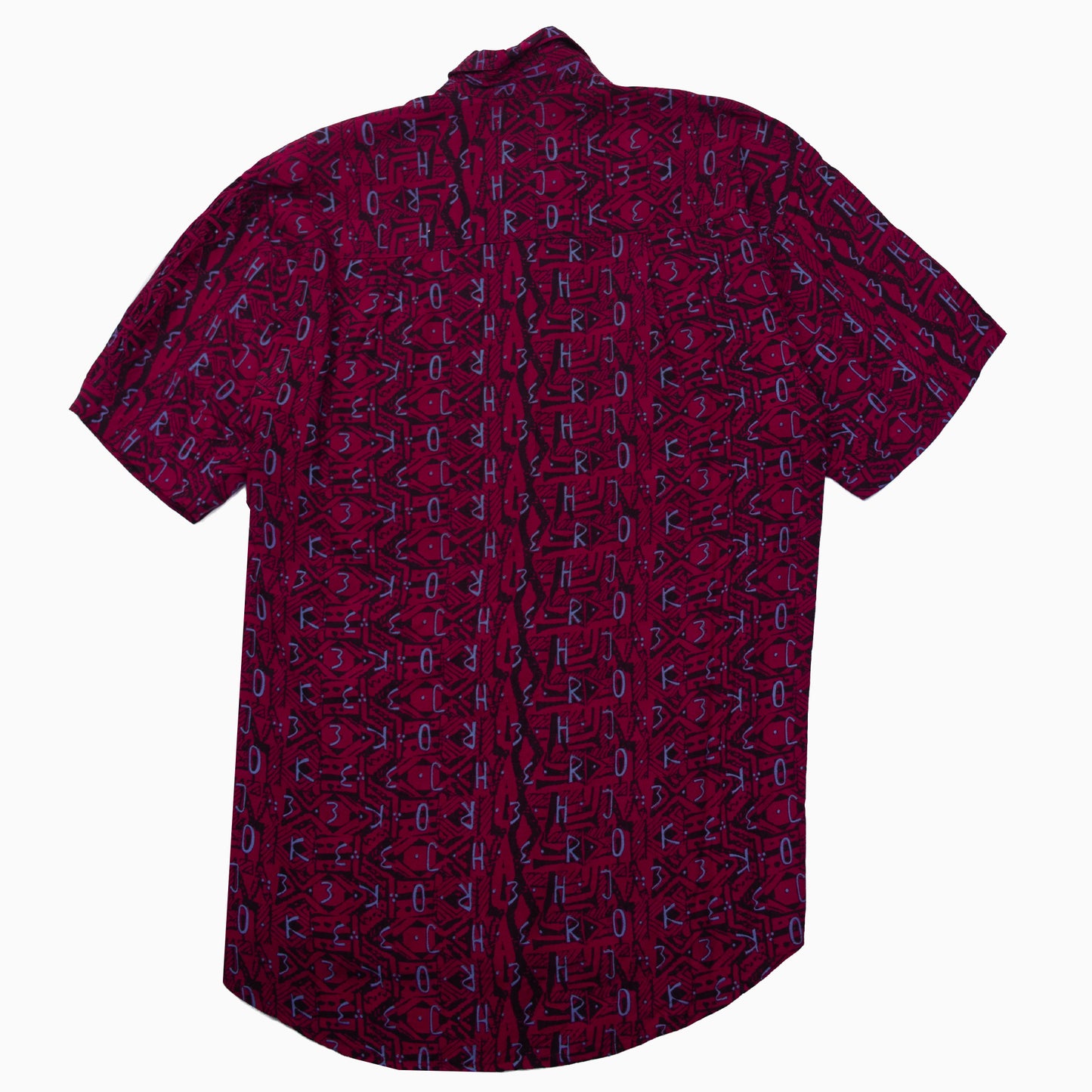 Vintage 90s Hammed`s Crazy Pattern Short Sleeve Shirt M