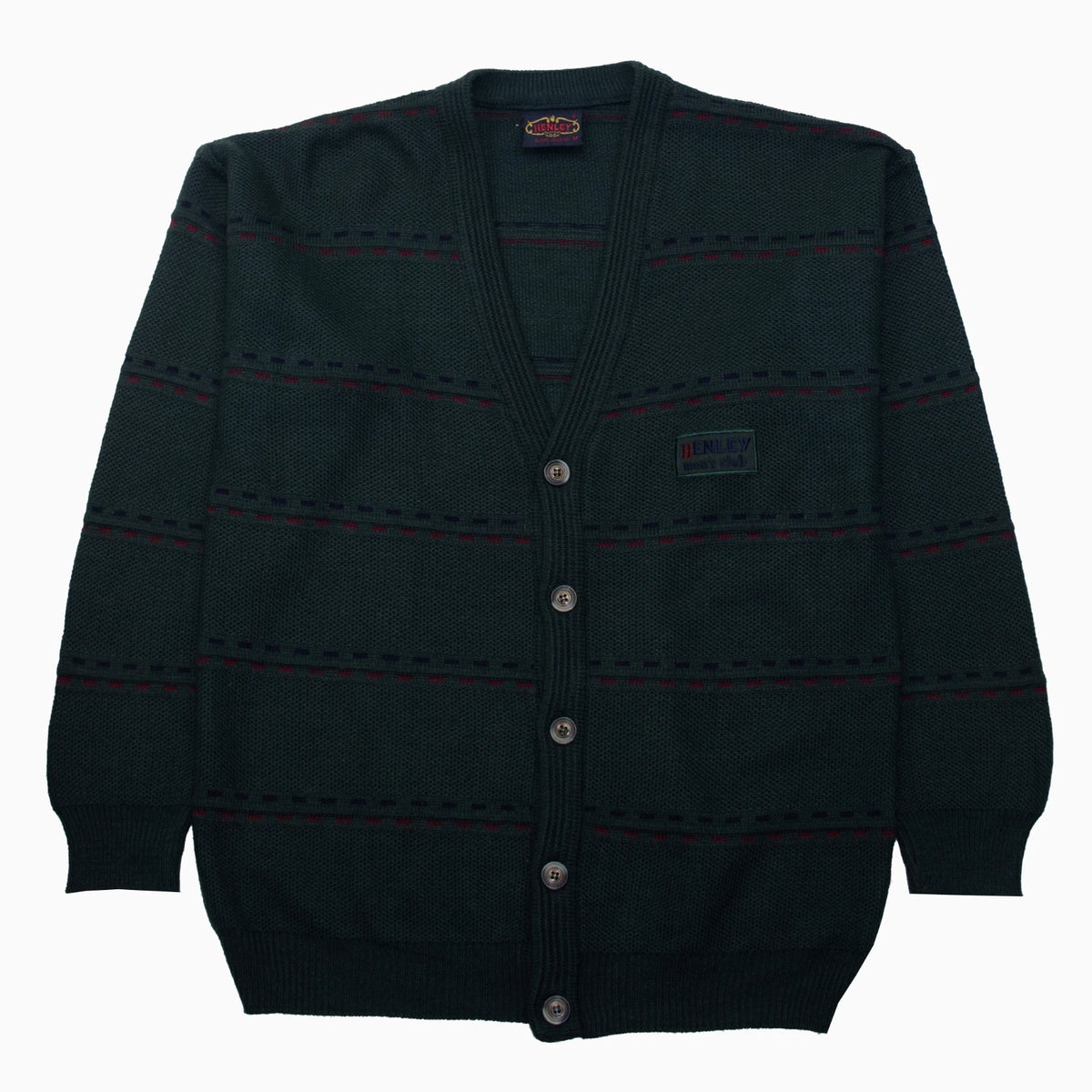 Vintage 90s Henley Cardigan L