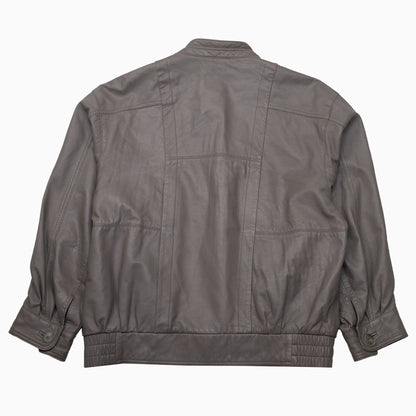 Vintage 80s Lorentino Leather Bomber Jacket M – Rückansicht