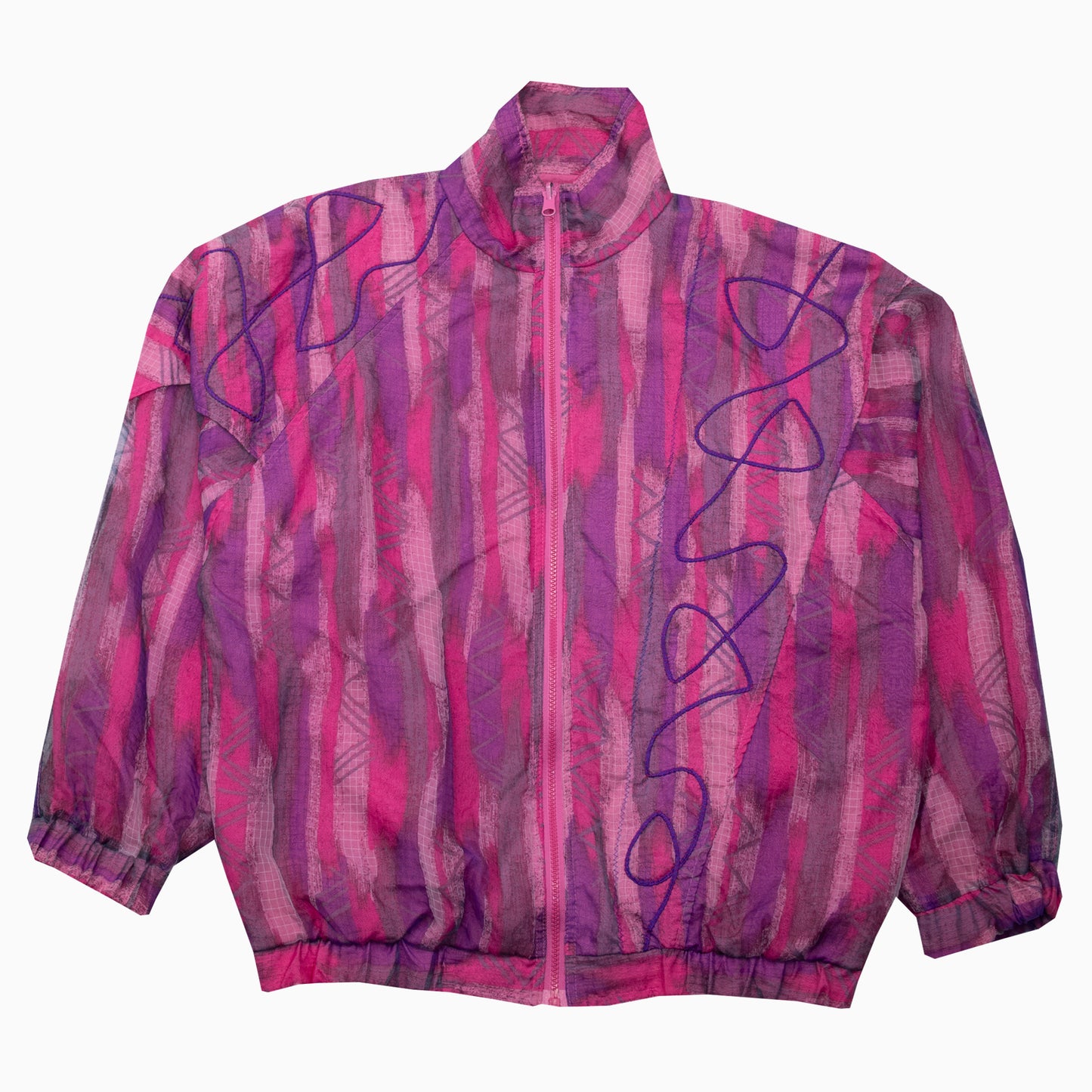 Vintage 80s Crazy Pattern Summer Jacket L