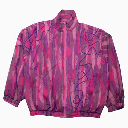 Vintage 80s Crazy Pattern Summer Jacket L