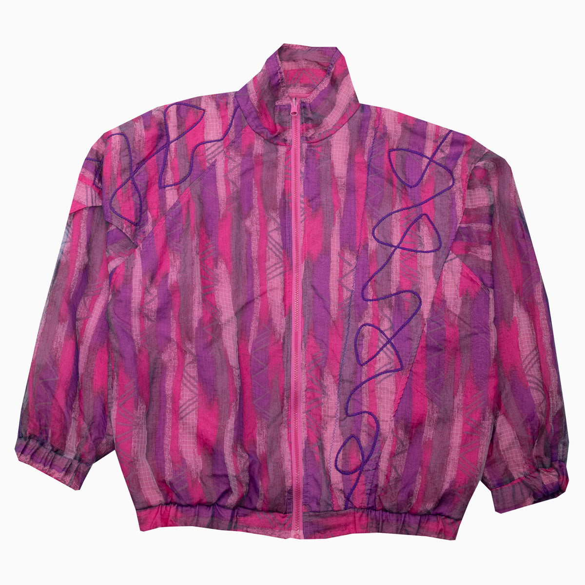 Vintage 80s Crazy Pattern Summer Jacket L