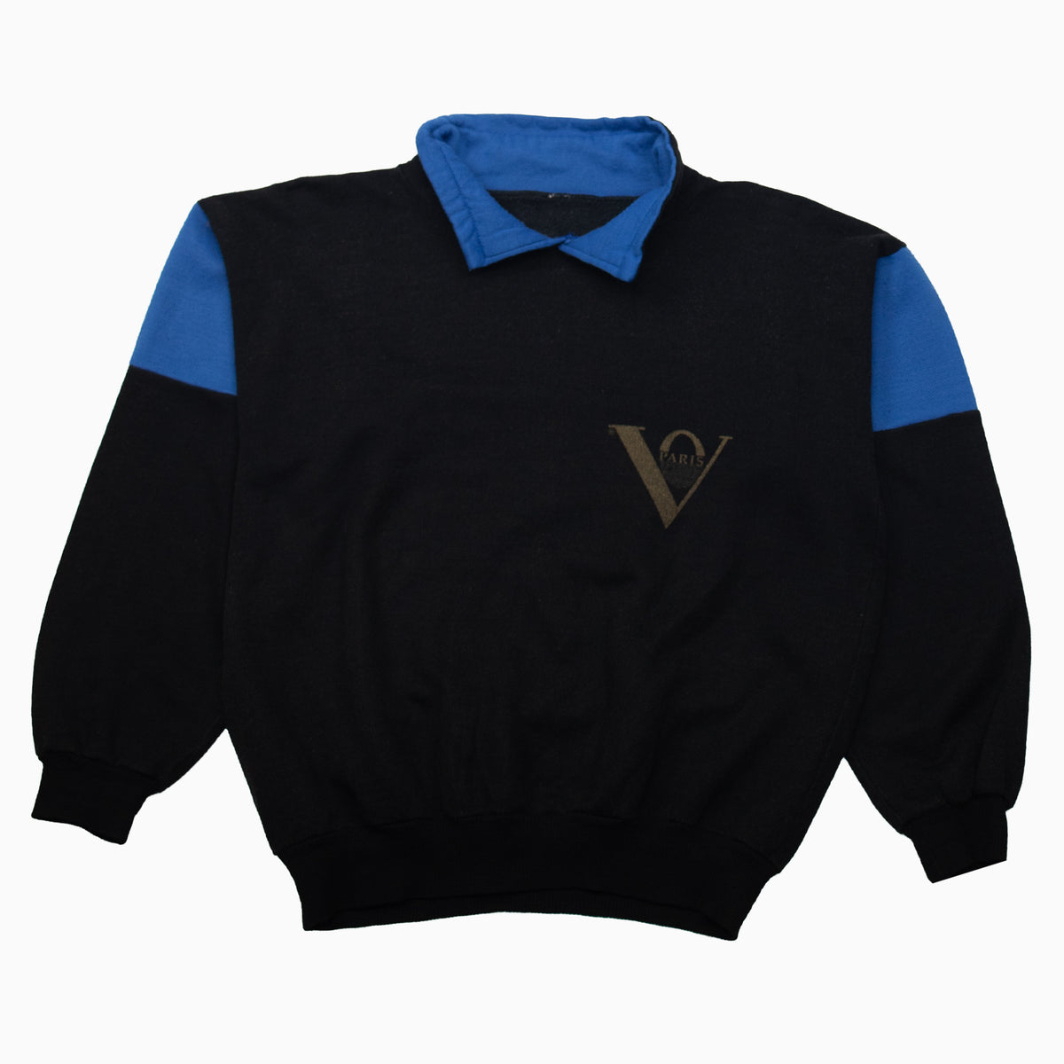 Vintage 80s V- Paris Sweater M – Detailansicht
