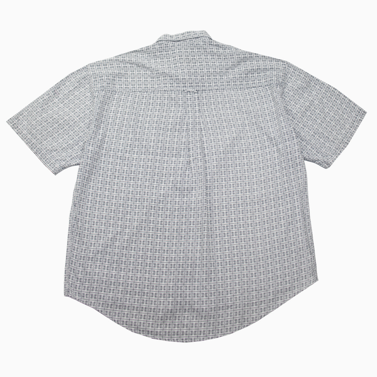 Vintage 90s ab Original Square Pattern Short Sleeve Shirt XXL – Rückansicht