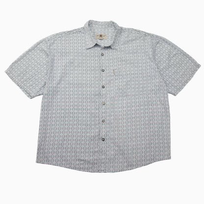 Vintage 90s ab Original Square Pattern Short Sleeve Shirt XXL – Detailansicht