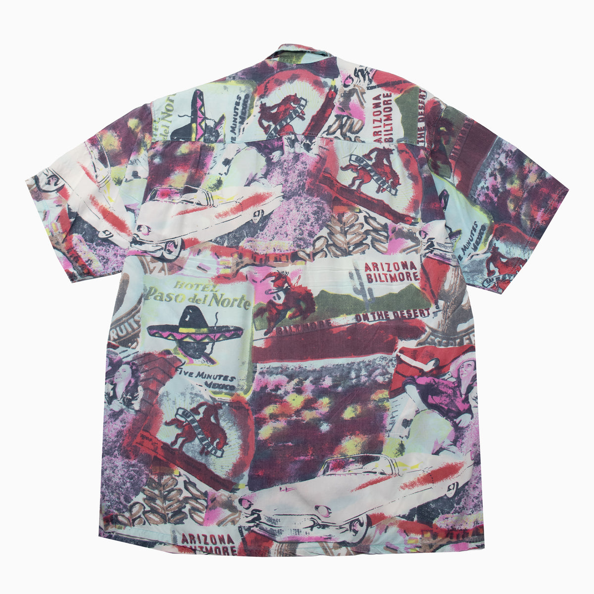 Vintage 90s Basic EK System Desert Pattern Short Sleeve Shirt L – Rückansicht