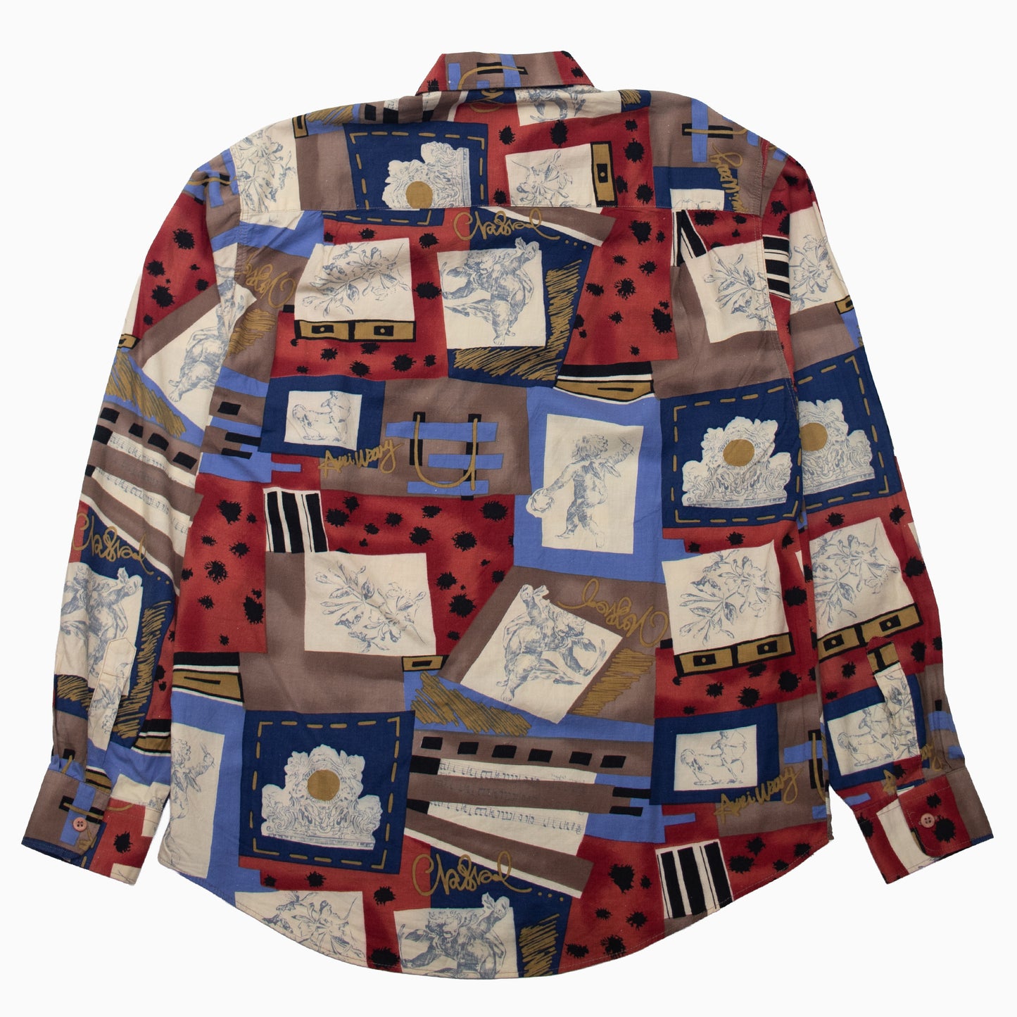 Vintage 90s Council Angel Pattern Shirt L