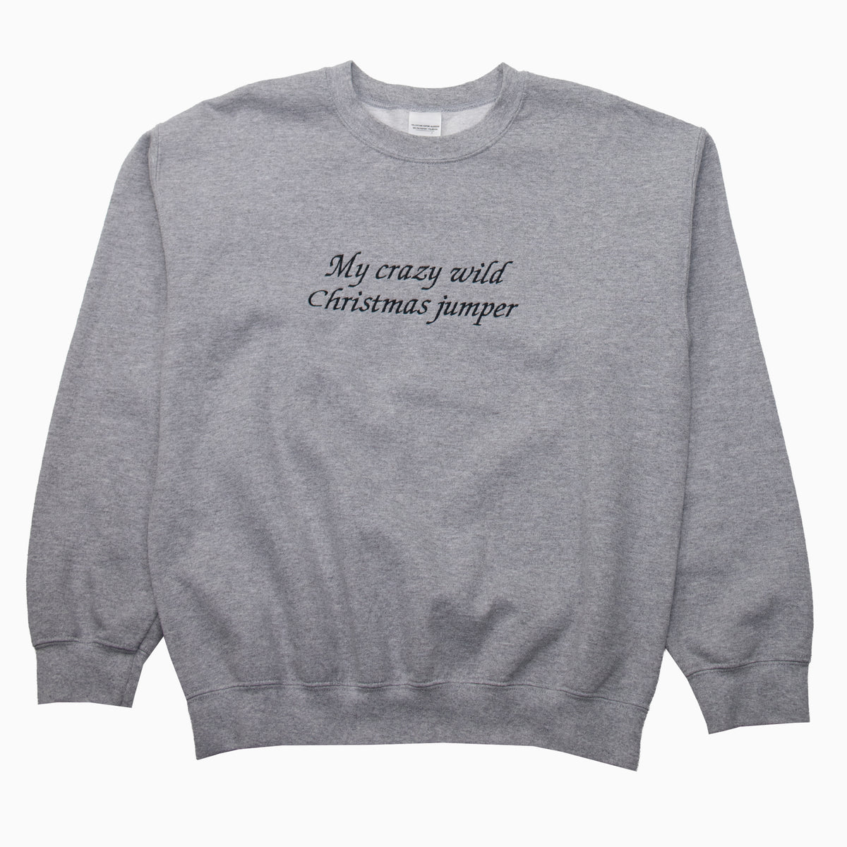 Vintage 90s Embroidered Wild Christmas Sweater M – Detailansicht