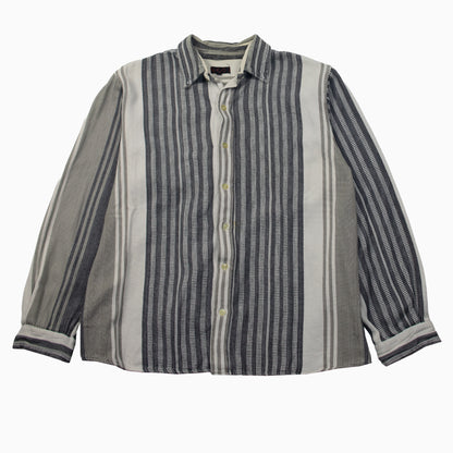 Vintage 80s East Meets West Striped Flannel Shirt L