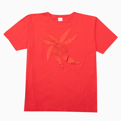 Vintage 90s Embroidered Flower Graphic T-Shirt XL