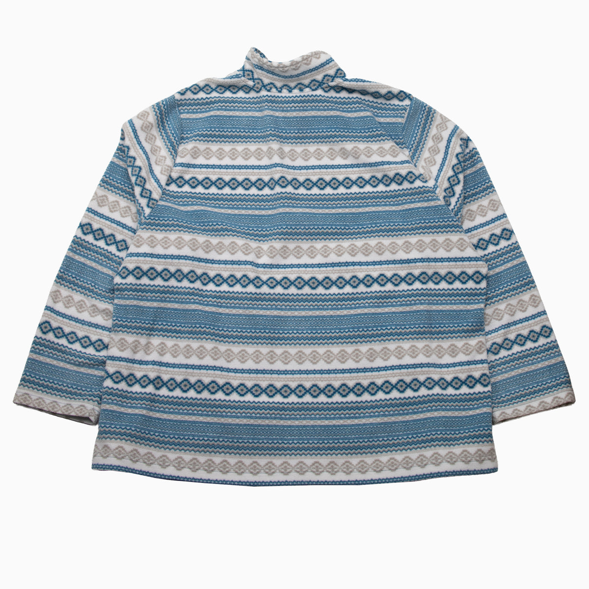 Vintage 90s Fleece Aztec Pattern Jacket L – Rückansicht