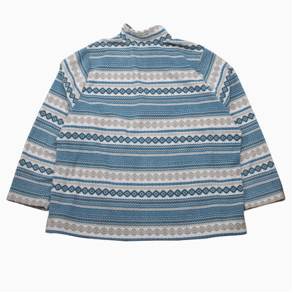 Vintage 90s Fleece Aztec Pattern Jacket L – Rückansicht