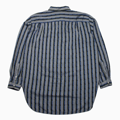 Vintage 80s Hom Striped Shirt XL – Rückansicht