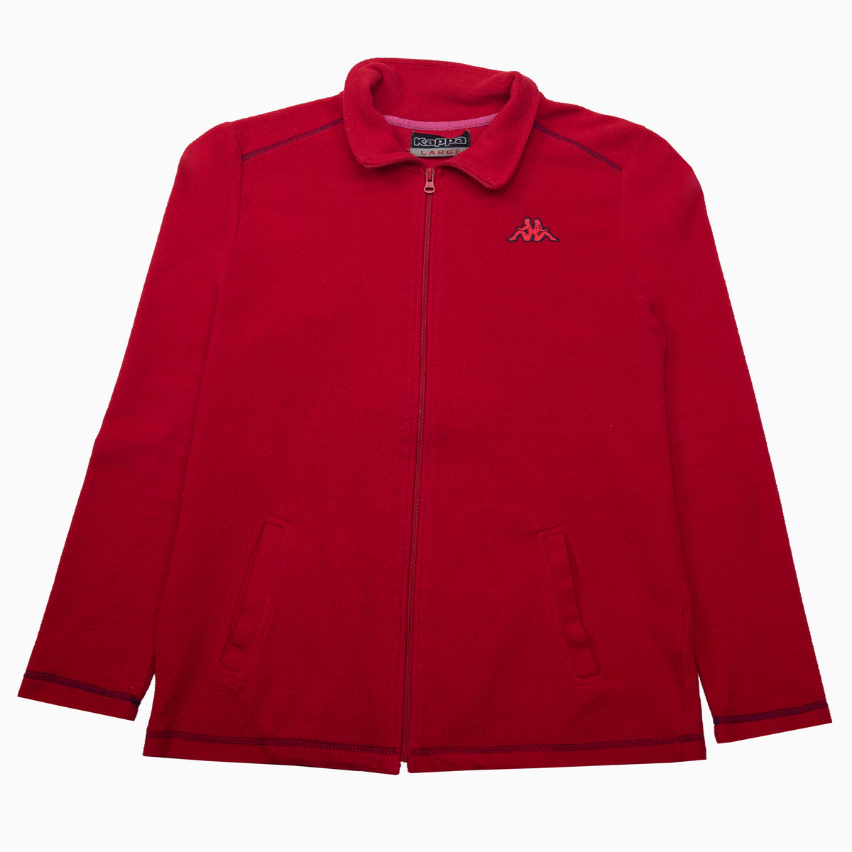 Vintage 90s Kappa Fleece Jacket M – Detailansicht