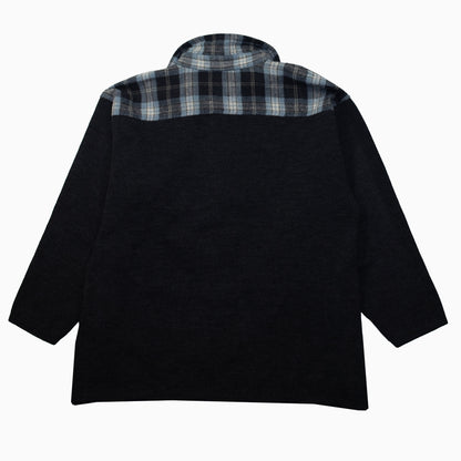 Vintage 90s Oncle Tom Nature Checkered Knit Flannel Shirt M