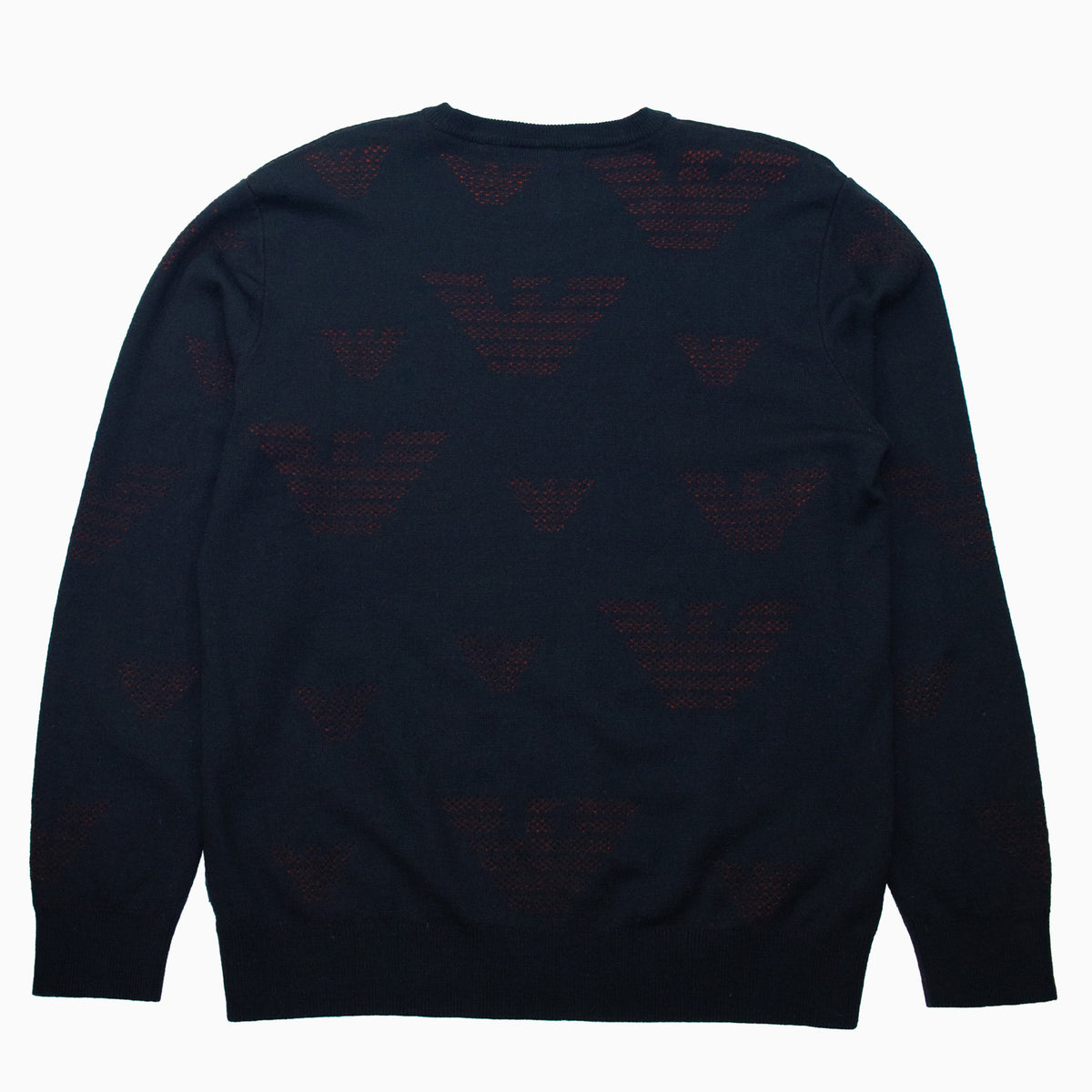 Emporio Armani Eagle Allover Pattern Knit Sweater M