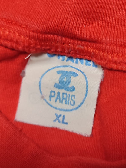 Vintage 90s Chanel Paris Embroidered T-Shirt L – Detailansicht 1