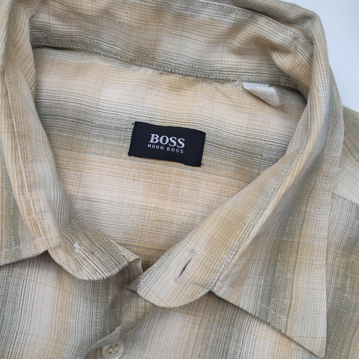 Vintage Hugo Boss Striped Shirt M – Detailansicht 1