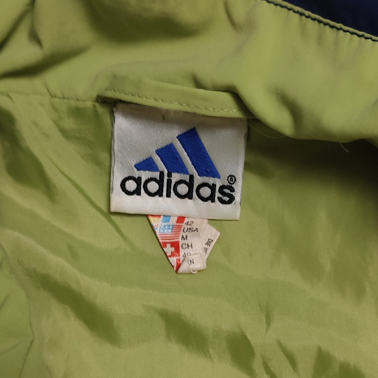 Detailbild Vintage 90s Adidas, Quilt Pattern, Trainingsjacke, Größe M