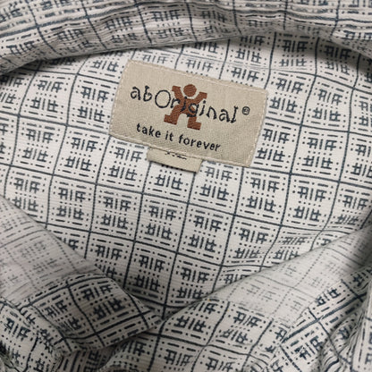 Vintage 90s ab Original Square Pattern Short Sleeve Shirt XXL – Detailansicht 1