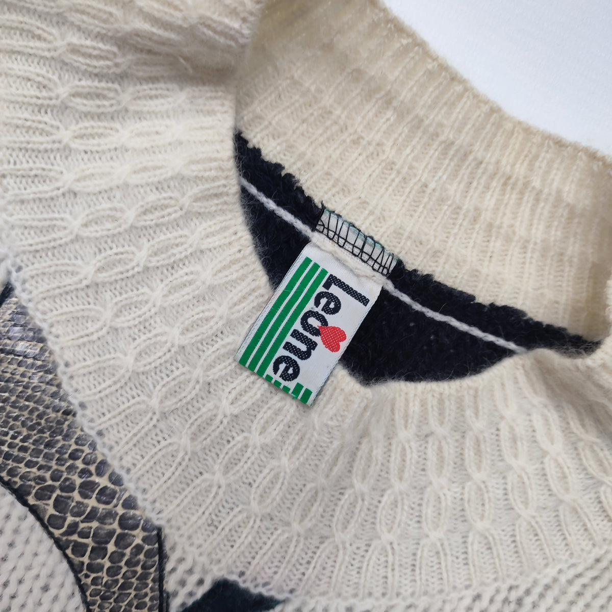 Vintage 80s Leone Tricots Knit Jumper M – Detailansicht 1