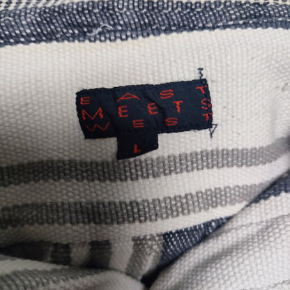 Vintage 80s East Meets West Striped Flannel Shirt L