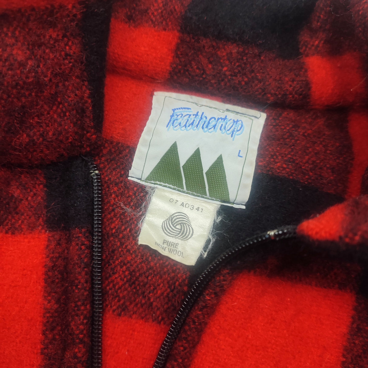 Vintage 70s Feathertop Pure Wool Work Shirt L – Detailansicht 1