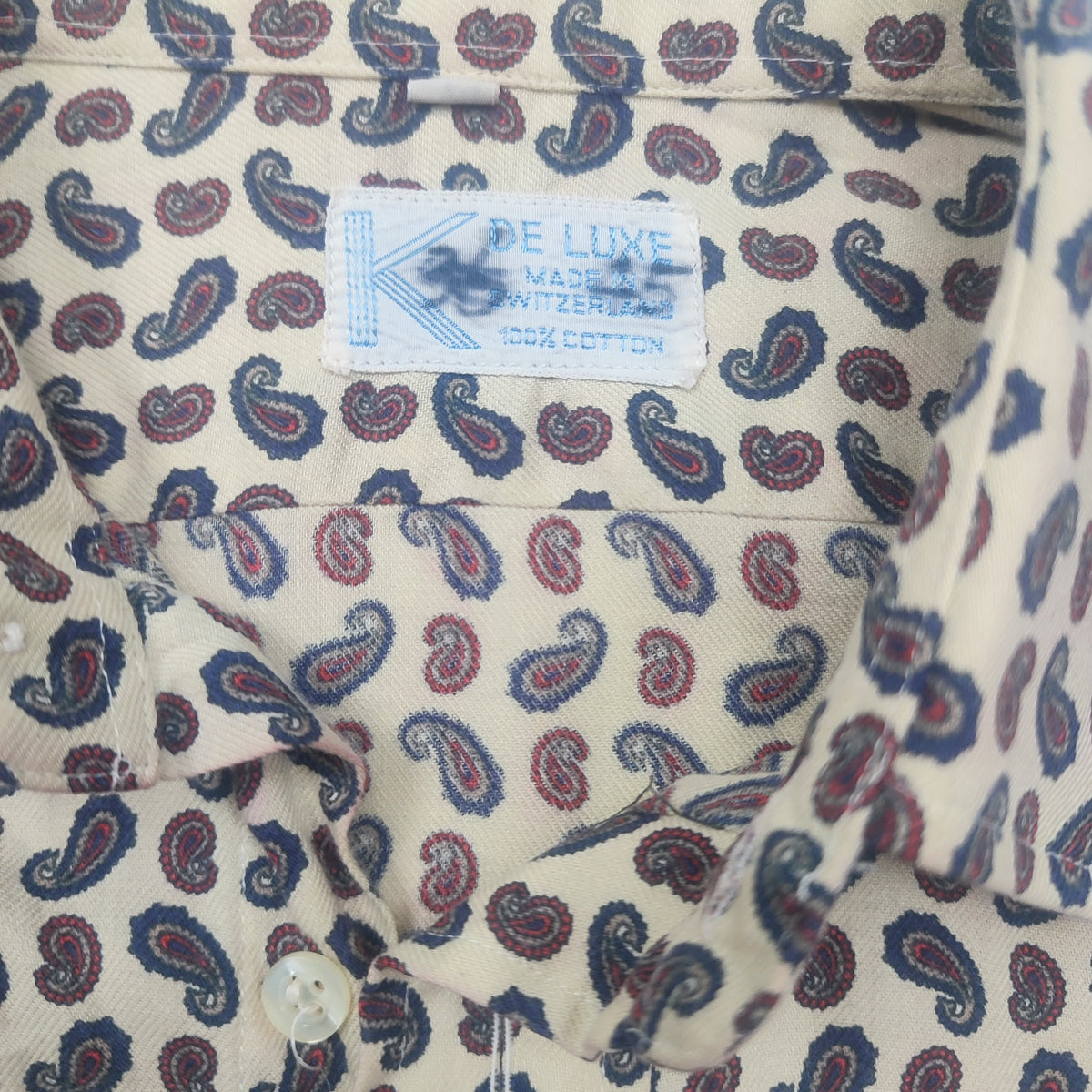 Vintage 90s K DE LUXE Pattern Shirt S – Detailansicht 2