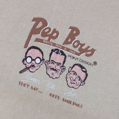 Vintage 80s Pep Boys Sweater L – Detailansicht