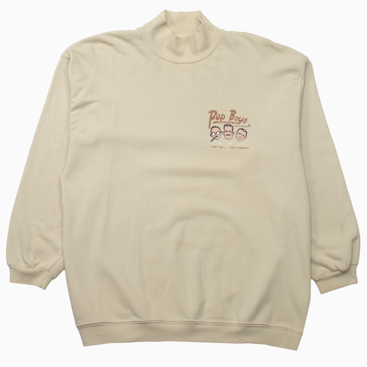 Vintage 80s Pep Boys Sweater L – Vorderansicht