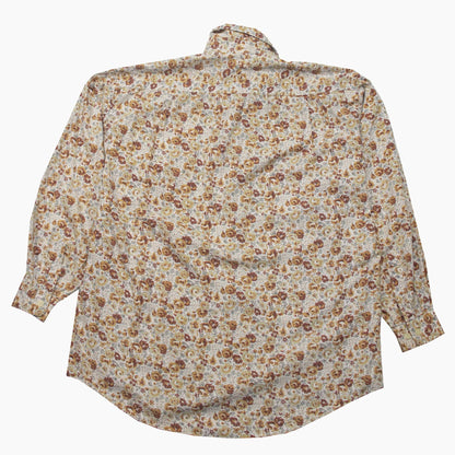 Vintage 80s Untamed Heiress Rose Pattern Shirt M