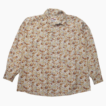 Vintage 80s Untamed Heiress Rose Pattern Shirt M