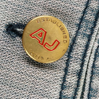 Vintage 90s Jeans Jacket der Designer Marke Armani Jeans in Grösse M Detailbild