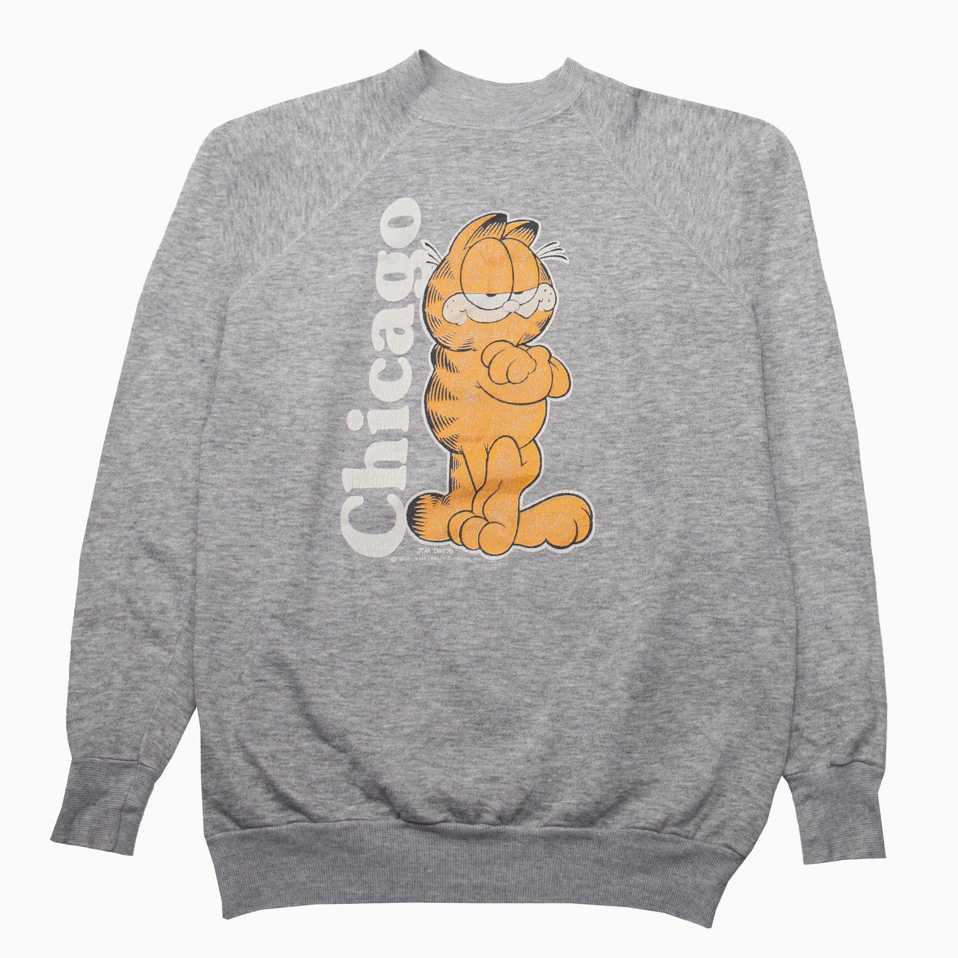 Vintage United Feature Syndicate 1978 Jim Davis Garfield Chicago Comic Sweater M