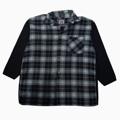 Vintage 90s Oncle Tom Nature Checkered Knit Flannel Shirt M