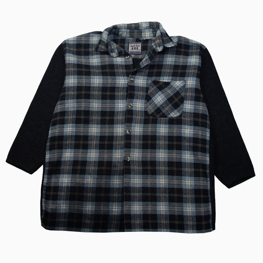 Vintage 90s Oncle Tom Nature Checkered Knit Flannel Shirt M