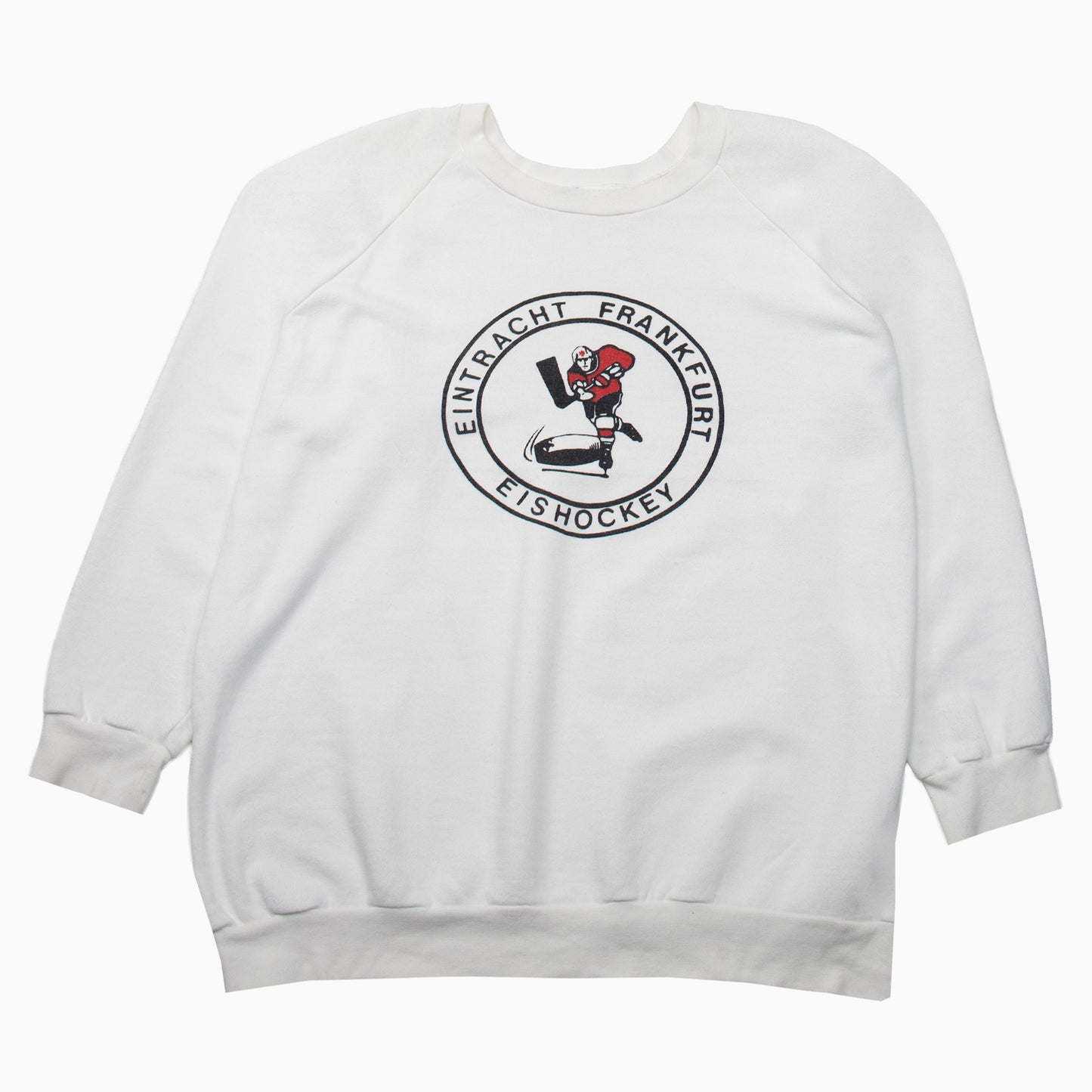 Vorderseite Vintage Eintracht Frankfurt, weiß, Sweatshirt, Größe XL