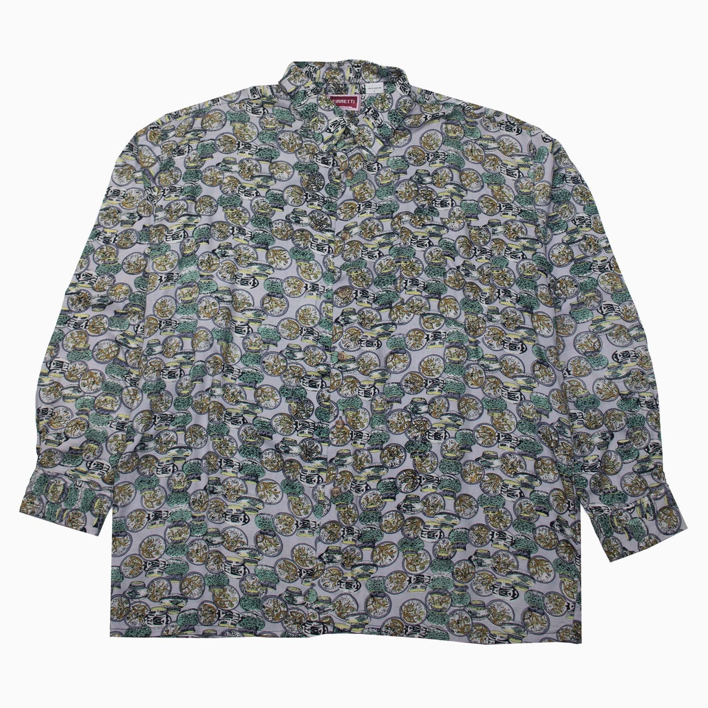 Vintage crazzy Pattern Shirt aus den 90s in Grösse L
