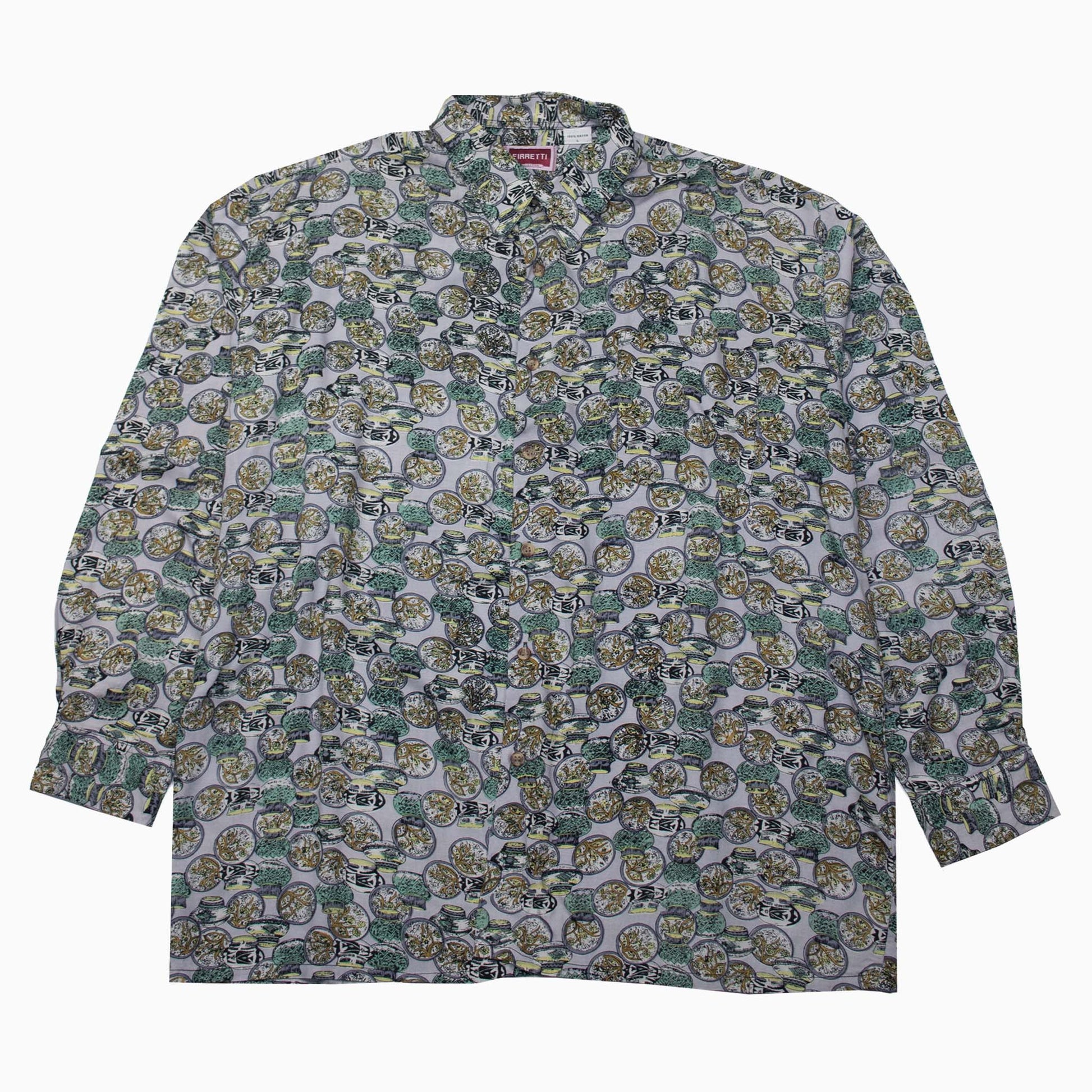 Vintage crazzy Pattern Shirt aus den 90s in Grösse L