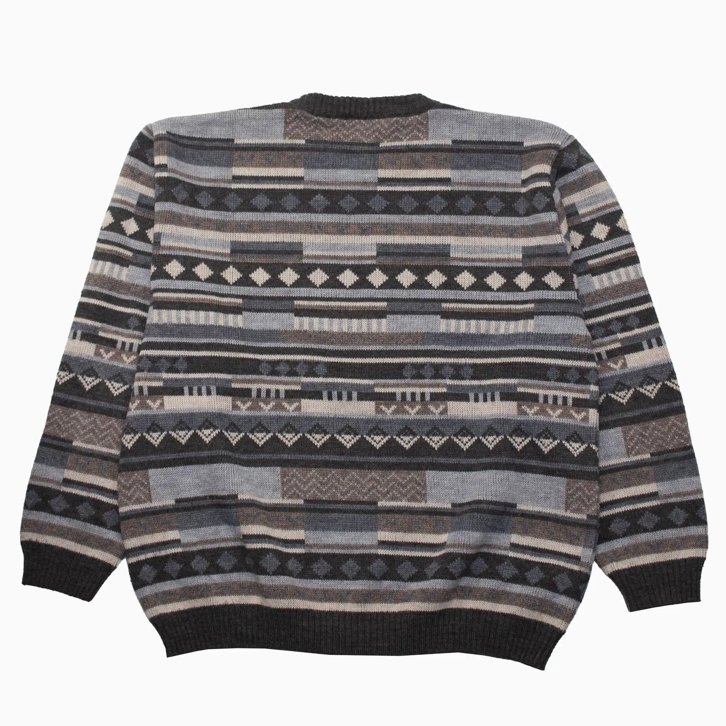 Vintage 90s Afibel Diamond Pattern Knit Jumper L