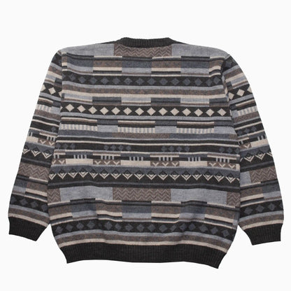 Vintage 90s Afibel Diamond Pattern Knit Jumper L