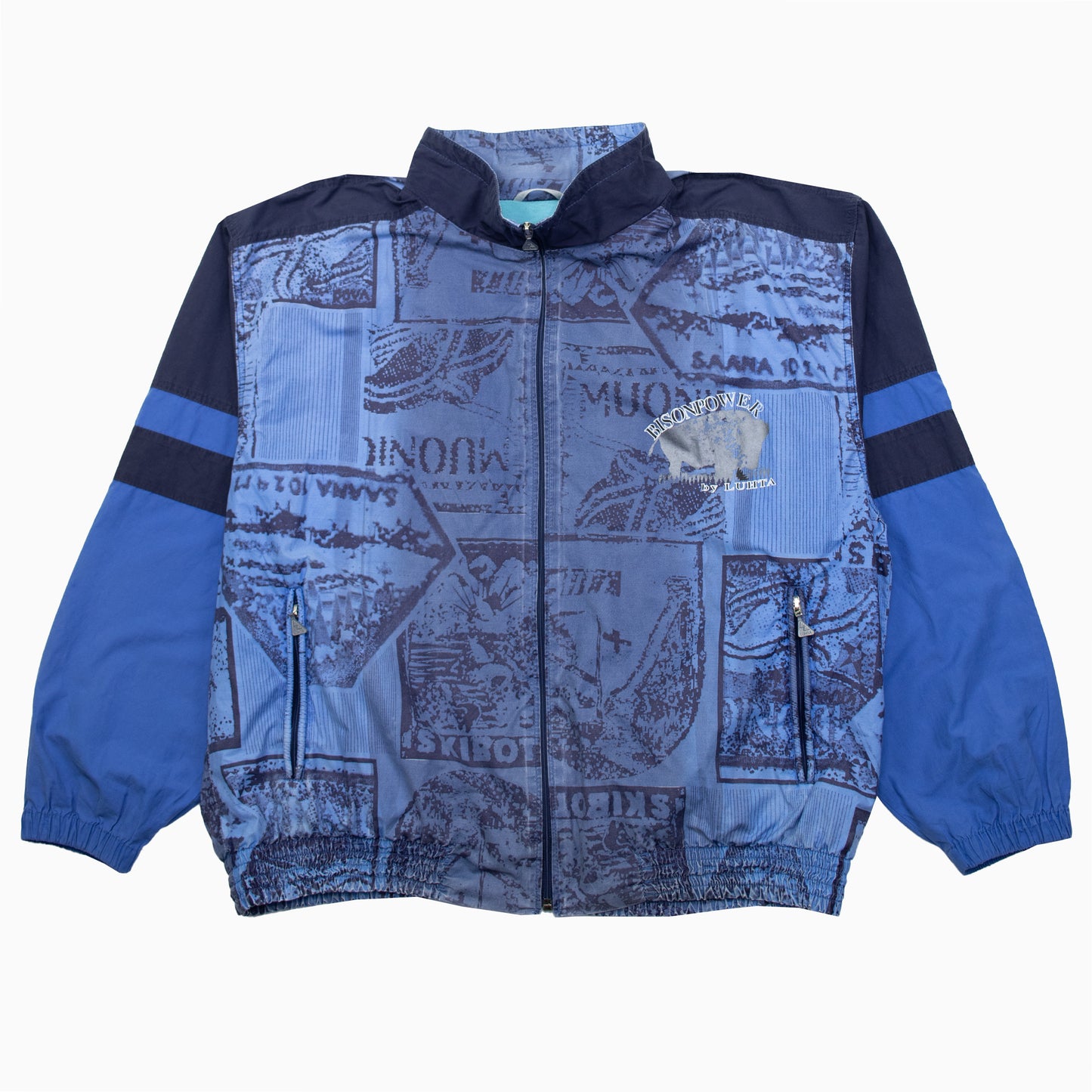 Vintage Bisonpower By Lutha Pattern Track Jacket L
