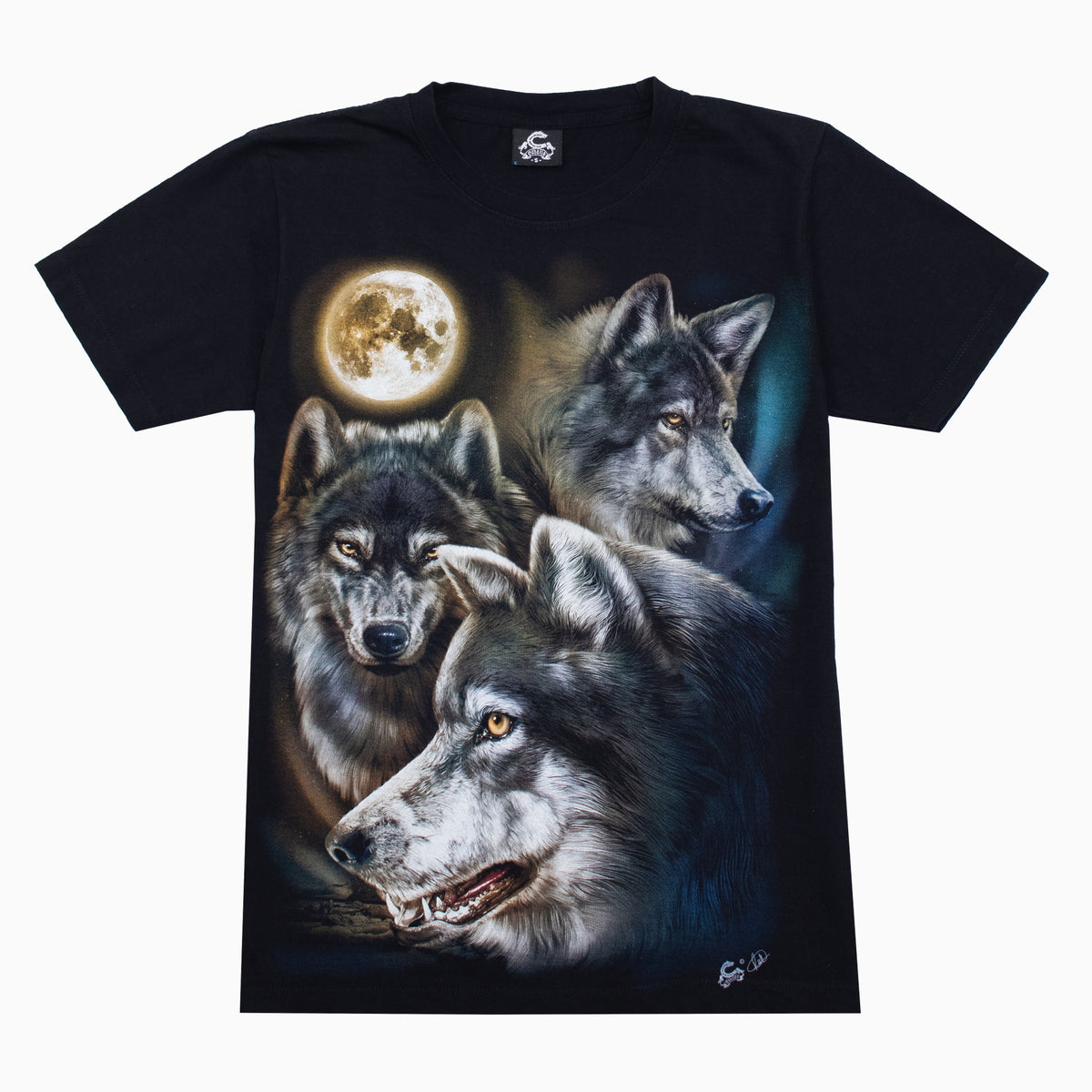 Caballo Three Wolf Moon All Over Print T-Shirt S