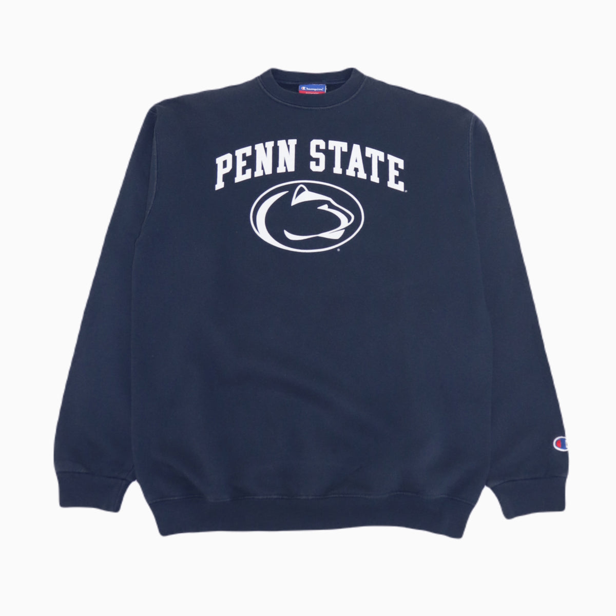 Vintage Champion Penn State Sweater in Marineblau mit Frontprint, empfohlene Größe XS