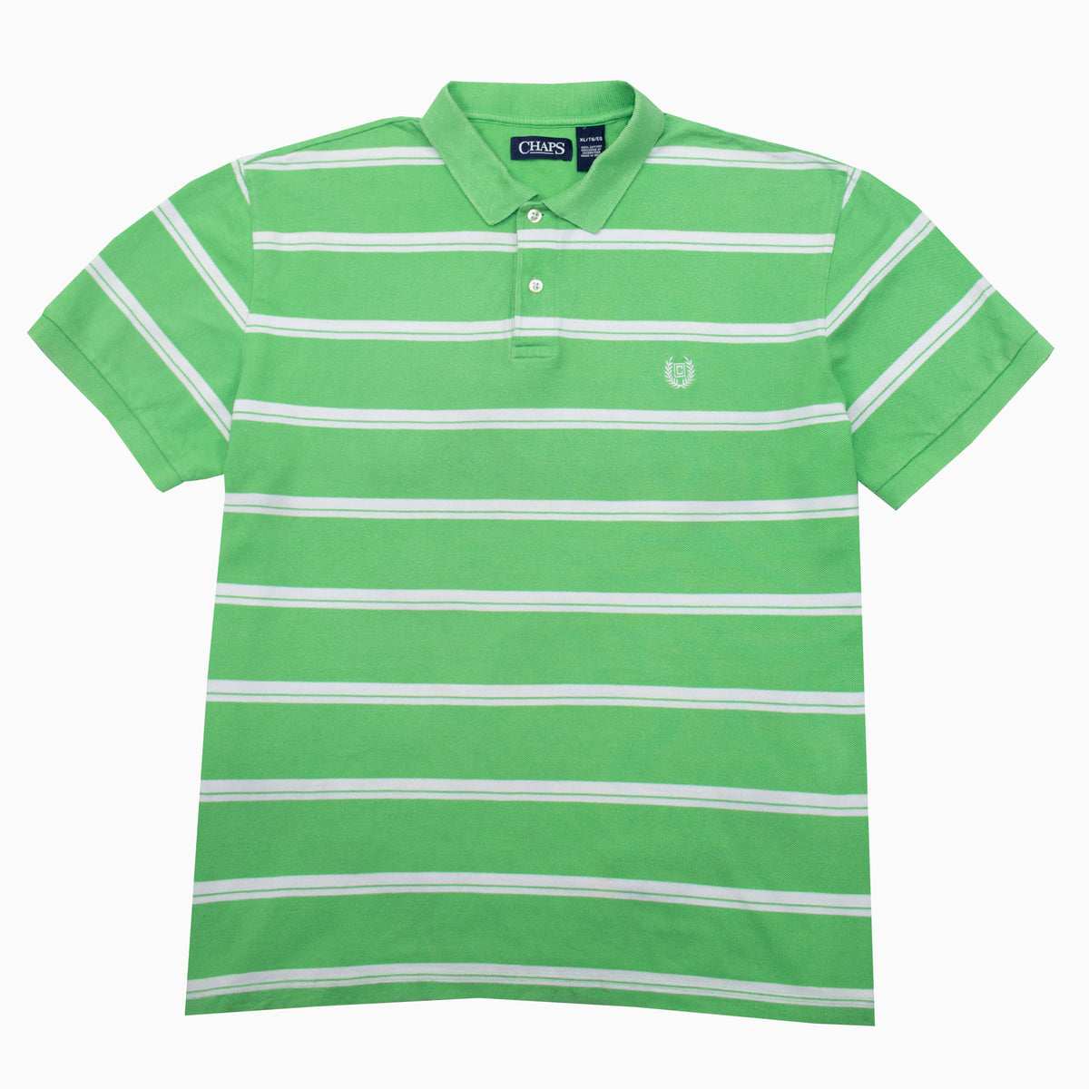 Vintage Chaps Striped Polo T-Shirt L – Vorderansicht