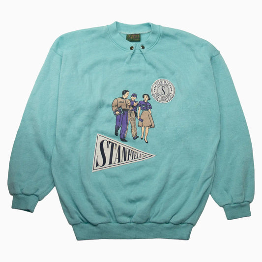 Türkises Cyrano Stanfield University Graphic Sweatshirt in Größe XL – Vorderseite