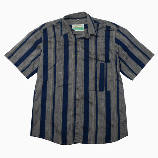 Vintage 90s D'Brions U.B.O University Striped Short Sleeve Shirt L