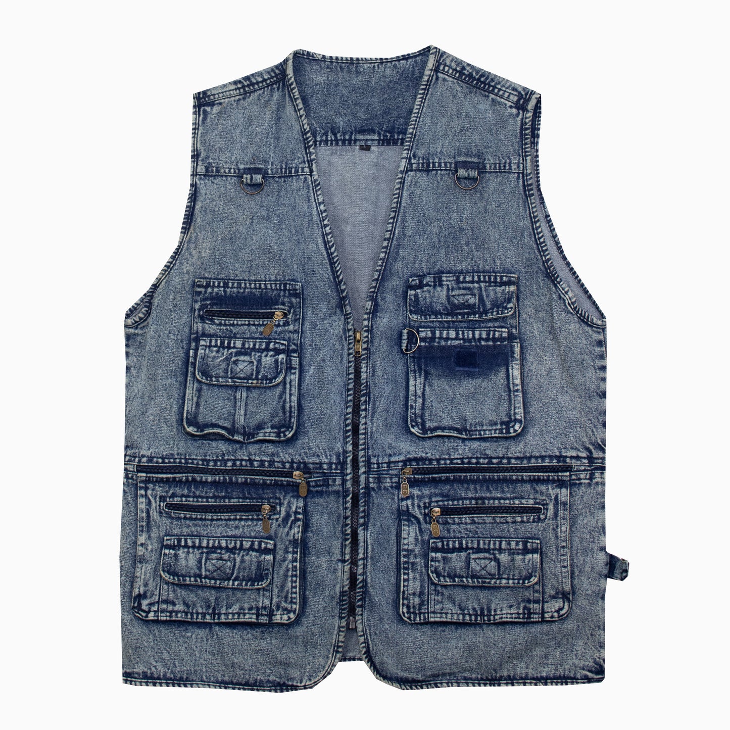Vintage Denim Fisher Vest L