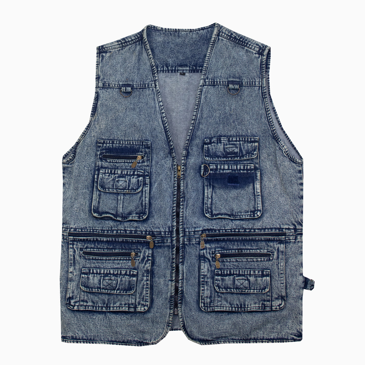 Vintage Denim Fisher Vest L – Detailansicht